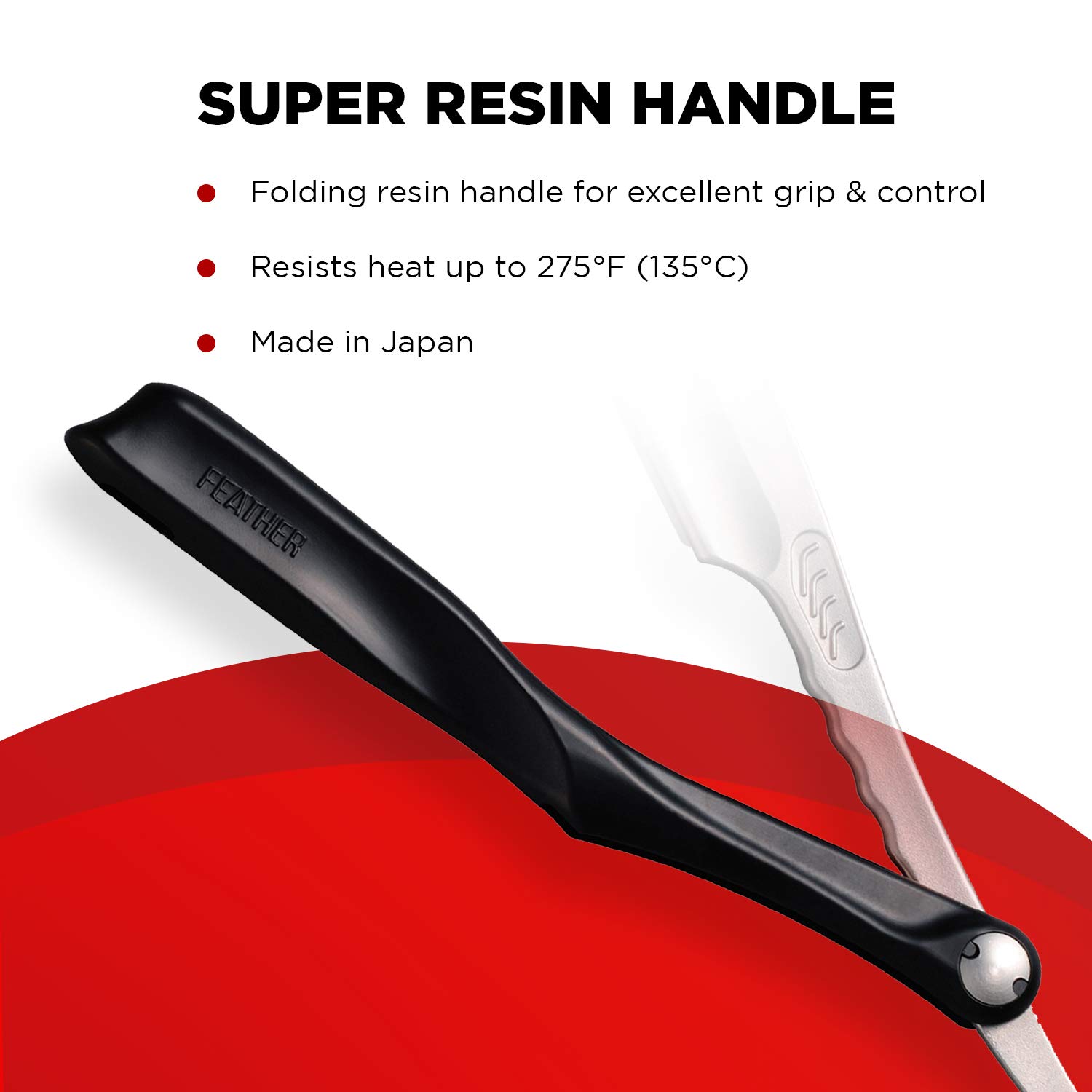 Feather Artist Club Straight Razor Starter Bundle – SS Folding Handle Razor, ProGuard Razor Blades (15 Count), Feather Razor Blade Disposal Case – Professional Shaving Kit - Image 3