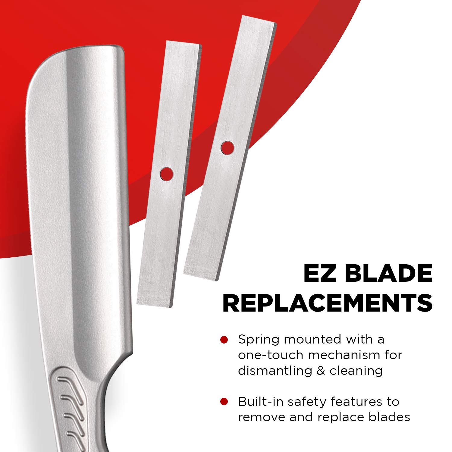 Feather Artist Club Straight Razor Starter Bundle – SS Folding Handle Razor, ProGuard Razor Blades (15 Count), Feather Razor Blade Disposal Case – Professional Shaving Kit - Image 4