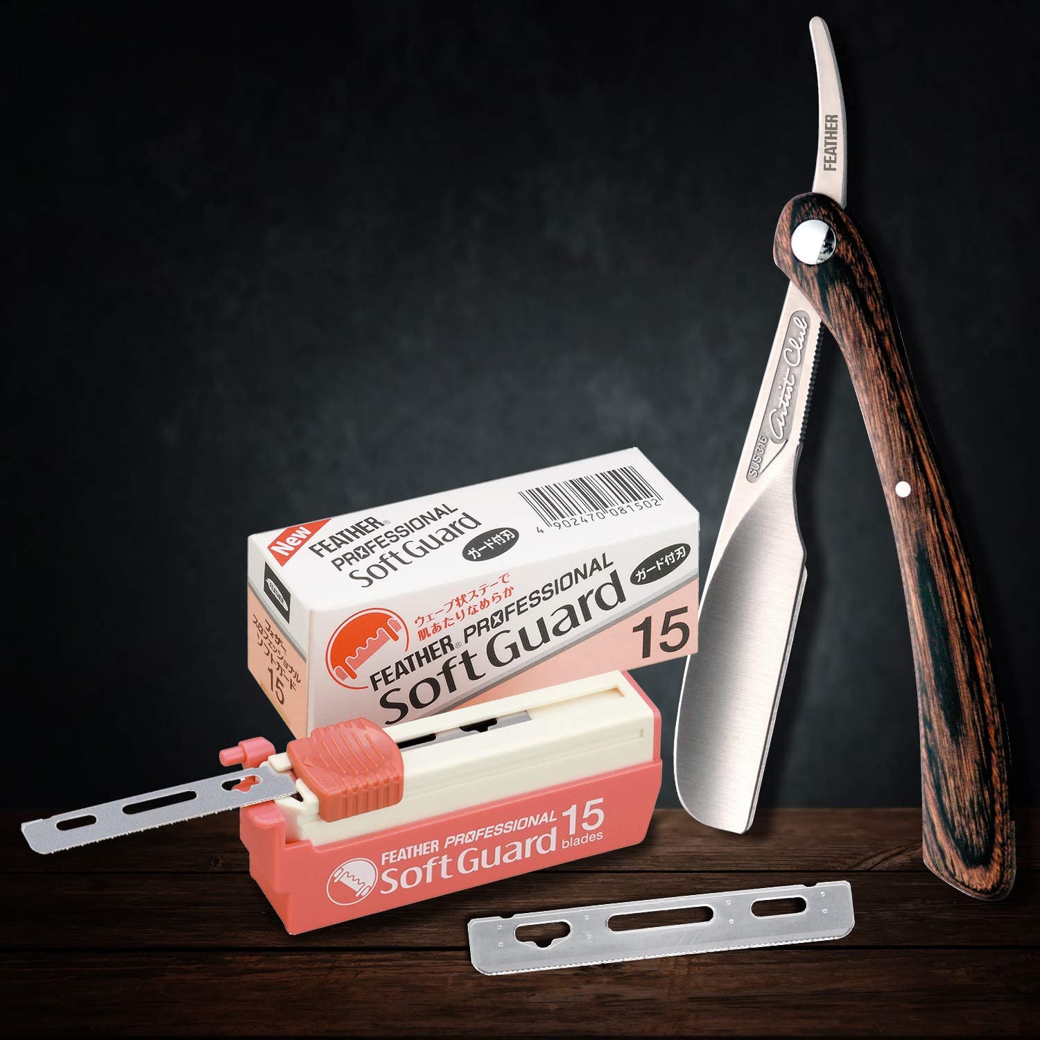 Feather Artist Club ProSoft Guard Razor Blades - 1 Pack of 15 - Single Straight Edge Razor Blade with Guard Refills for Shaving - For Men, Women, & Barbers - Image 3