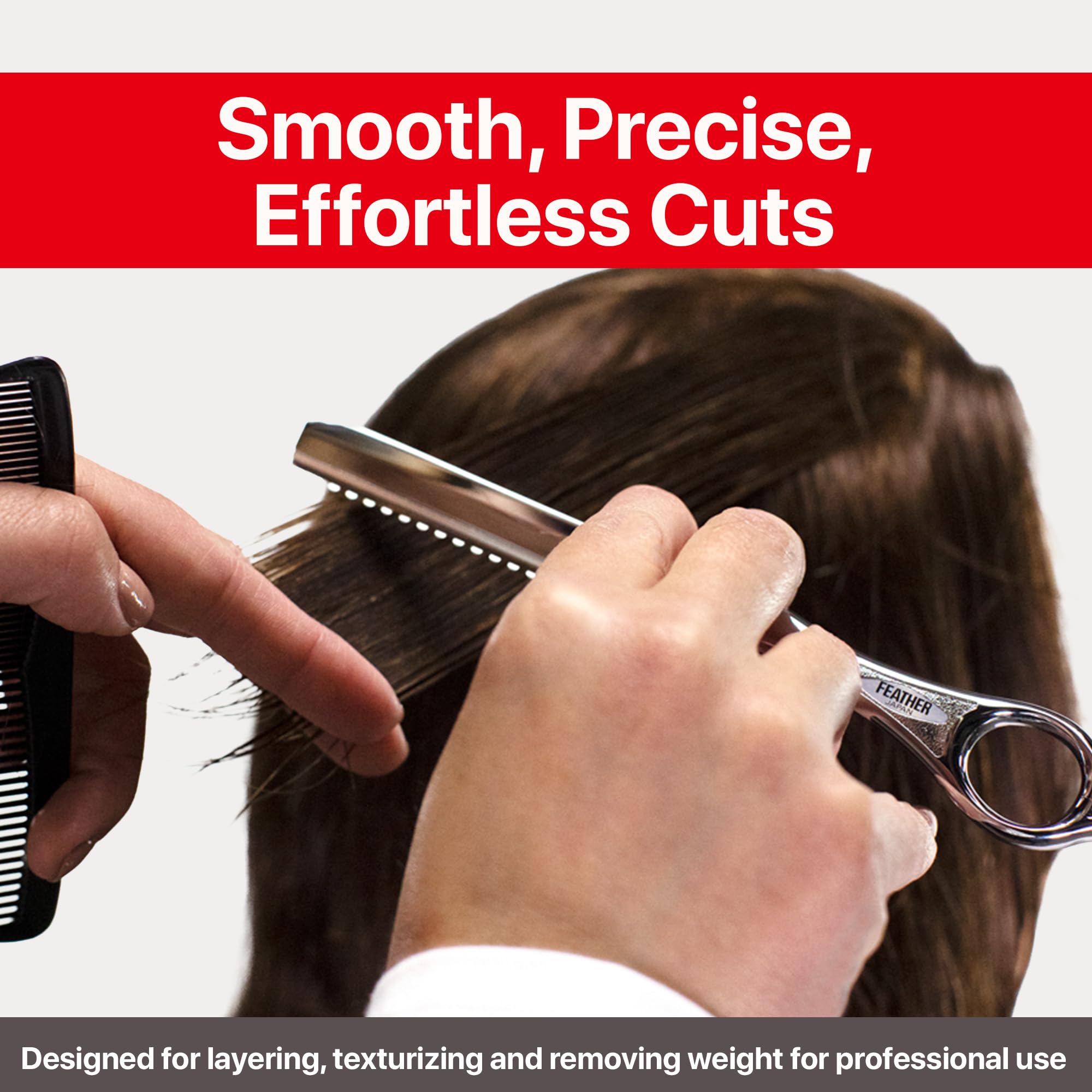 Feather Bonus Value Pack - Styling Razor Standard Blades - Professional Hair Cutting Blades for Styling, Shaping, Thinning - Single Edge Guarded Blade -Made in Japan- 30 Counts + 1 Blade Disposal Case - Image 6