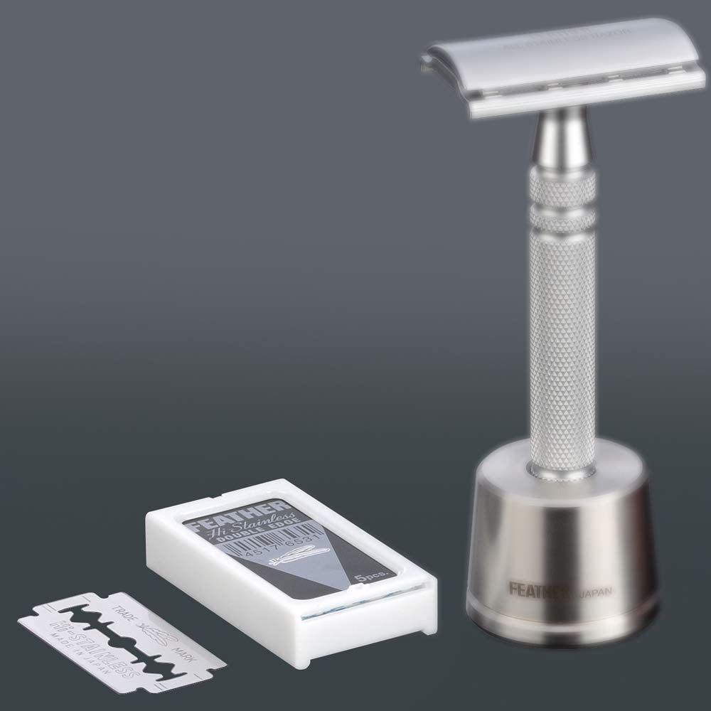 Feather Double Edge Safety Razor Blades - (50 Count) - Platinum Coated Hi-Stainless Steel Razor Blades - Fits Most Safety Razors - Super Sharp for Close Shaves - Made in Japan - Image 7