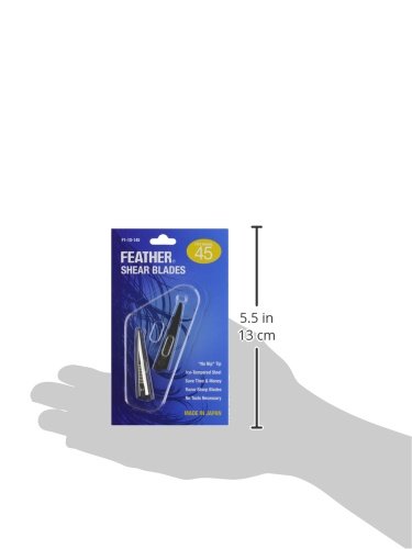 Feather - Switch-Blade Haircutting Shears Replacement Blades - for Professional Stylists & Barbers - Stainless Steel - No-Nip Tip - Made in Japan - 45 Model - Image 3